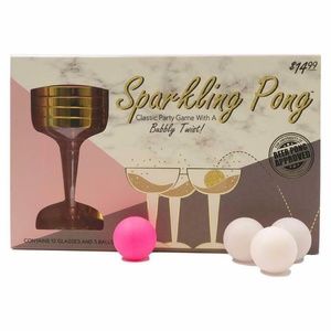 Sparkling Pong – Classic Party Drinking Game  (Pong Balls Included)